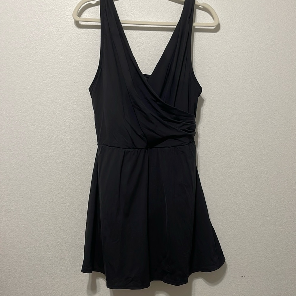 Lands' End Black Women's Swimdress Size 16W EUC